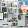 Bibliothèque de bureau blanche design, 16 cases ouvertes, Book