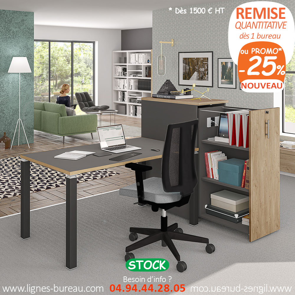 Bureau moderne design avec rangement, Latitude - Mobilier de bureau  professionnel