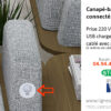 Canapé ilot de 4 places connectées avec prise usb pour entreprise, FÉLIX – Image 3
