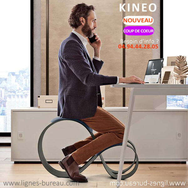 Siège postural sans dossier assis ou à genoux, ergonomique, Kineo – Image 2