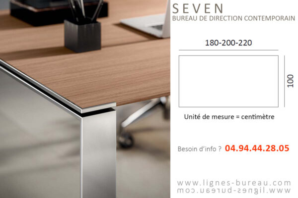 Dimensions de la table de direction moderne haut de gamme Seven