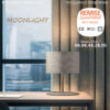 Lampe de bureau élégante, abat jour lin pour table, Moonlight