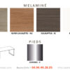 Nuancier du bureau direction contemporain de prestige, Seven