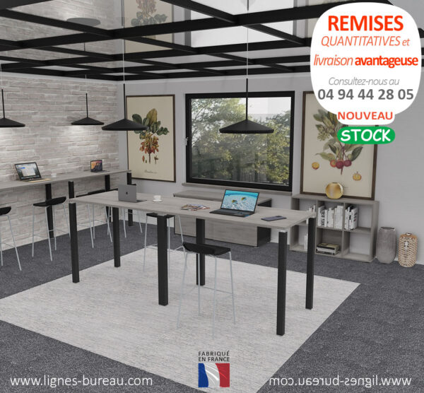 Table haute de bureau coworking pour flex office, Latitude