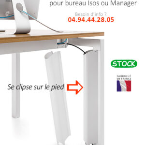 Goulotte cache câbles verticaux pour bureau Isos ou Manager