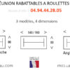Tables de réunion rabattables mobiles Charlotte: 3 modèles
