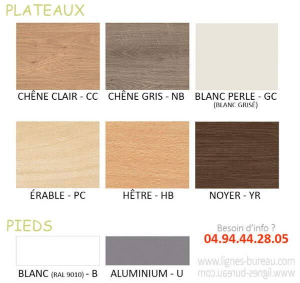 Table de réunion modulable pliable à roulettes design, Charlotte – Image 6
