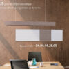 Dalle acoustique murale de bureau Horus, albatre et chataigne