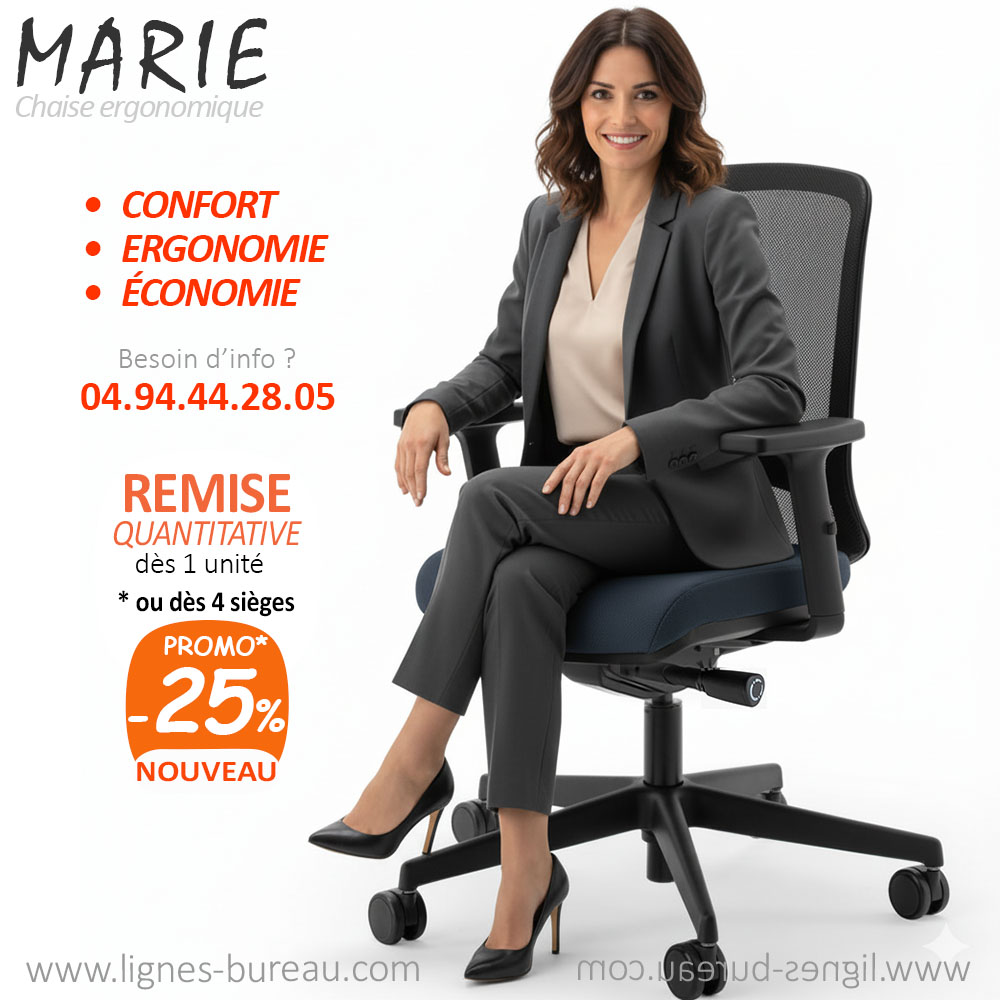 Chaise de bureau confortable avec bon rapport qualité prix, Marie
