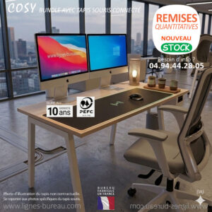 Bureau connecté multimedia avec tapis de souris intégré, COSY