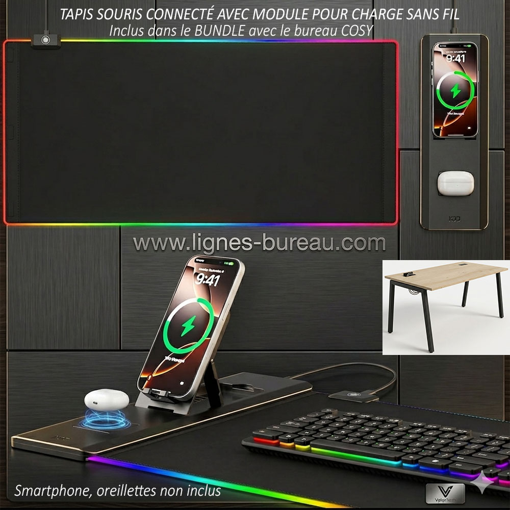 Tapis souris connecté pour Bureau professionnel COSY